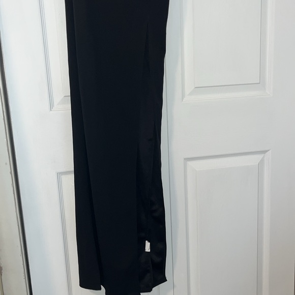 One Shoulder Black Maxi Dress - Picture 3 of 4